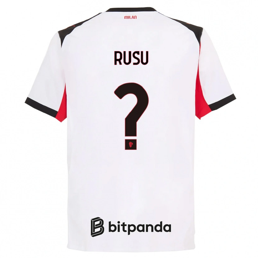 DanxenキッズRyan Rusu#0ホワイト ブラックアウェイシャツ2025/26ジャージーユニフォーム