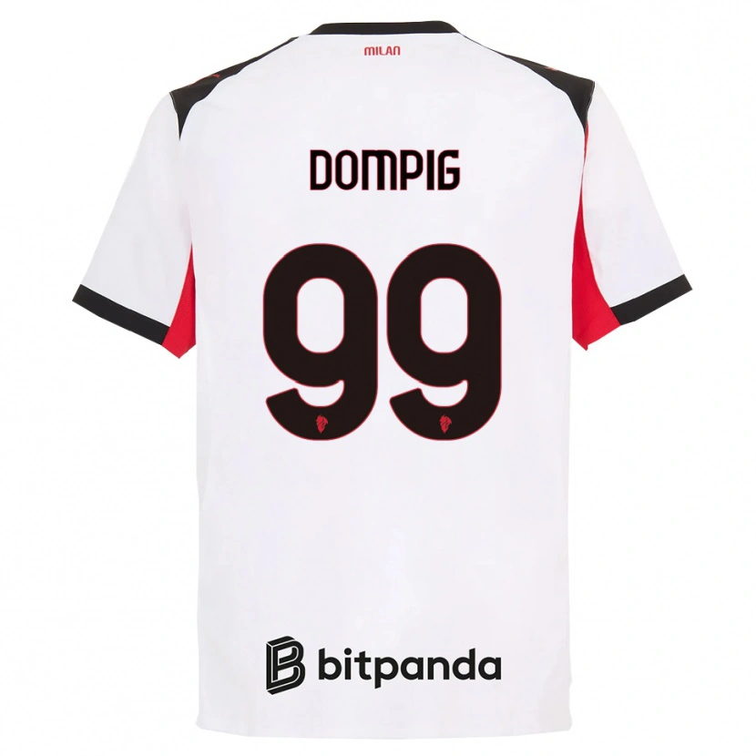 DanxenキッズChanté-Mary Delorean Dompig#99ホワイト ブラックアウェイシャツ2025/26ジャージーユニフォーム
