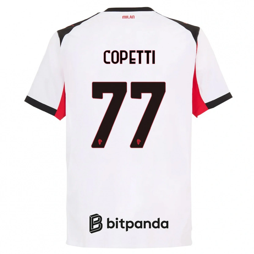 DanxenキッズMatilde Copetti#77ホワイト ブラックアウェイシャツ2025/26ジャージーユニフォーム