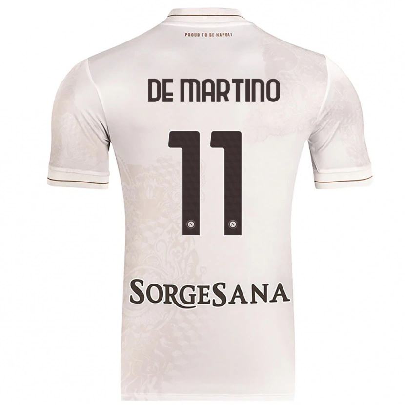 DanxenキッズGiuseppe De Martino#11シャンパン ブラウンアウェイシャツ2025/26ジャージーユニフォーム