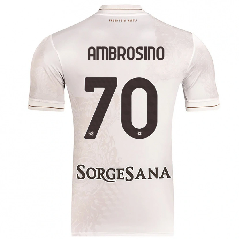 Danxenキッズジュゼッペ・アンブロジーノ#70シャンパン ブラウンアウェイシャツ2025/26ジャージーユニフォーム