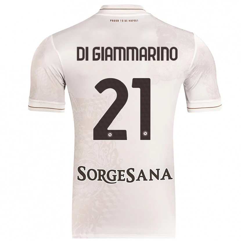 DanxenキッズVirginia Di Giammarino#21シャンパン ブラウンアウェイシャツ2025/26ジャージーユニフォーム