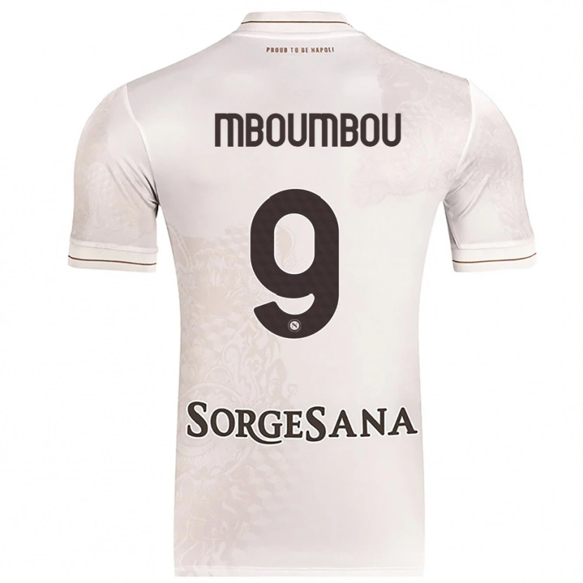 DanxenキッズArnaud Mboumbou#9シャンパン ブラウンアウェイシャツ2025/26ジャージーユニフォーム