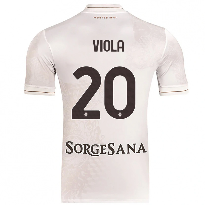 DanxenキッズNicola Viola#20シャンパン ブラウンアウェイシャツ2025/26ジャージーユニフォーム