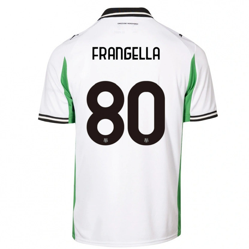 DanxenキッズChristian Frangella#80ホワイト グリーン ブラックアウェイシャツ2025/26ジャージーユニフォーム