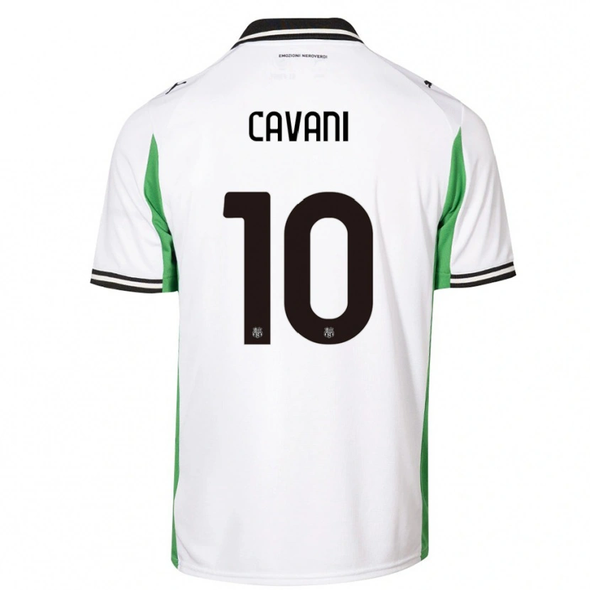DanxenキッズLorenzo Cavani#10ホワイト グリーン ブラックアウェイシャツ2025/26ジャージーユニフォーム