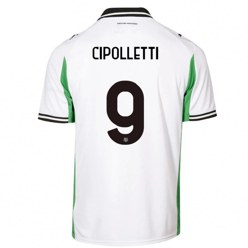 DanxenキッズMatteo Cipolletti#9ホワイト グリーン ブラックアウェイシャツ2025/26ジャージーユニフォーム