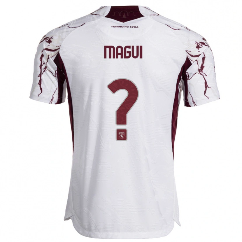 DanxenキッズBalder Magui#0ホワイト バーガンディアウェイシャツ2025/26ジャージーユニフォーム