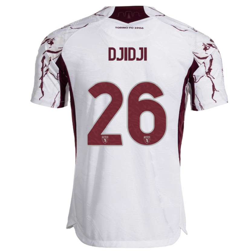 Danxenキッズコフィ・ジジ#26ホワイト バーガンディアウェイシャツ2025/26ジャージーユニフォーム