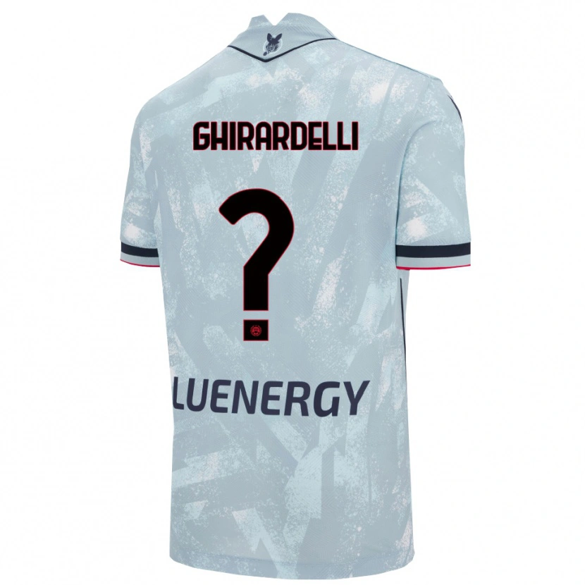 DanxenキッズDavide Ghirardelli#0ライトブルー ブラックアウェイシャツ2025/26ジャージーユニフォーム