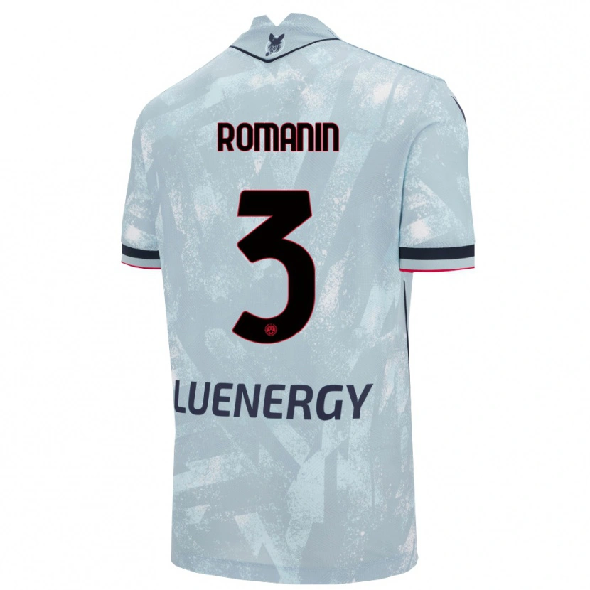 DanxenキッズMattia Romanin#3ライトブルー ブラックアウェイシャツ2025/26ジャージーユニフォーム