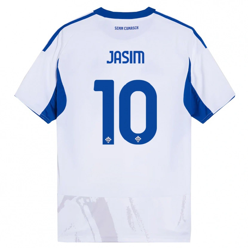 Danxenキッズアリ・ジャースィム#10ホワイト ブルーアウェイシャツ2025/26ジャージーユニフォーム