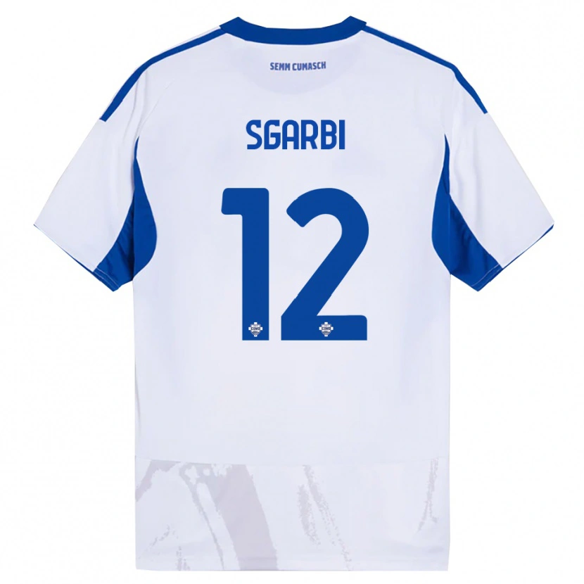 DanxenキッズDylan Sgarbi#12ホワイト ブルーアウェイシャツ2025/26ジャージーユニフォーム