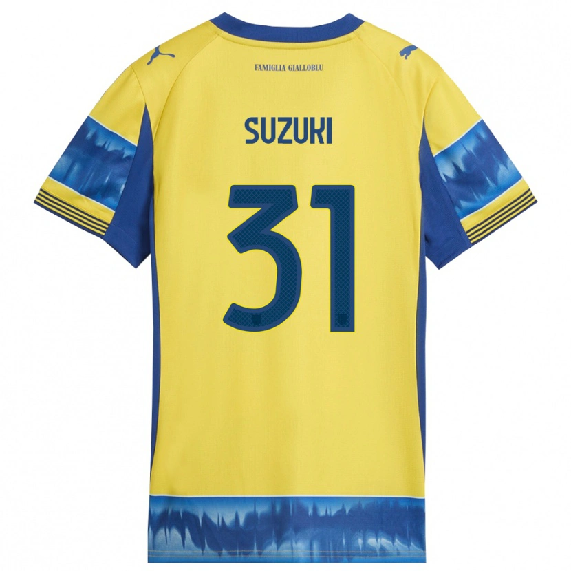 Danxenキッズ鈴木彩艶#31イエロー ブルーアウェイシャツ2025/26ジャージーユニフォーム