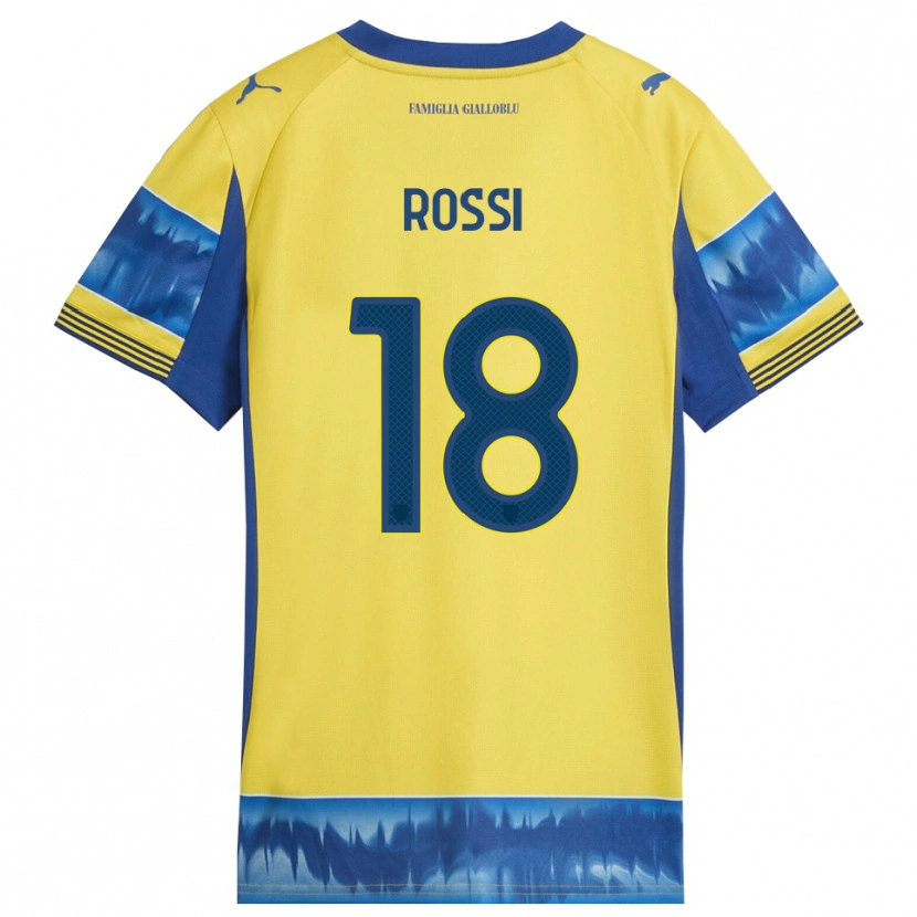 Danxenキッズディエゴ・ロッシ#18イエロー ブルーアウェイシャツ2025/26ジャージーユニフォーム