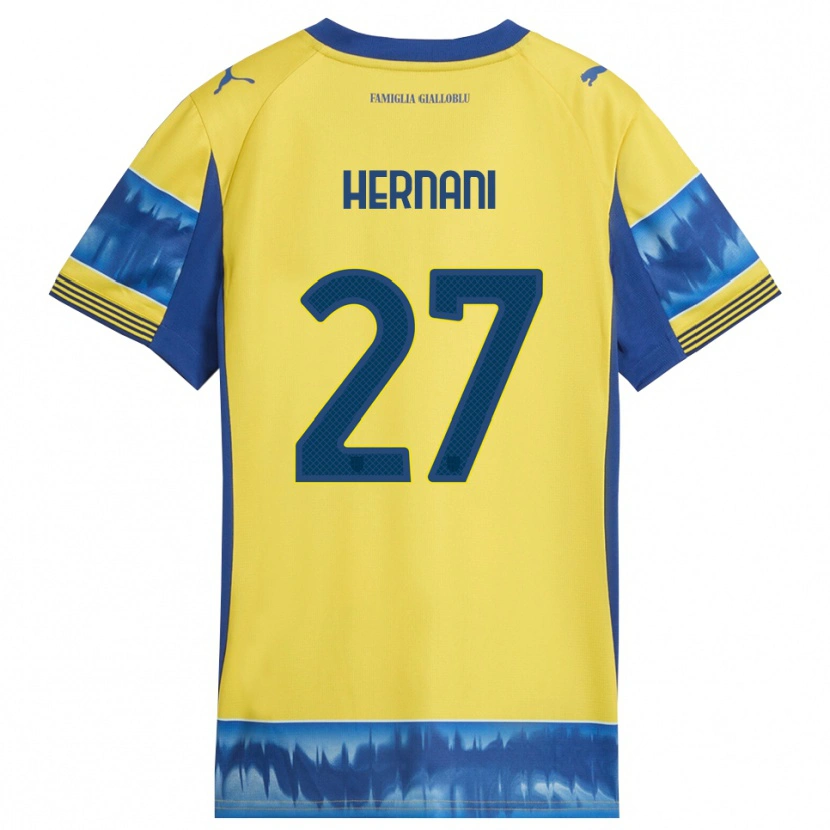 DanxenキッズHernani#27イエロー ブルーアウェイシャツ2025/26ジャージーユニフォーム
