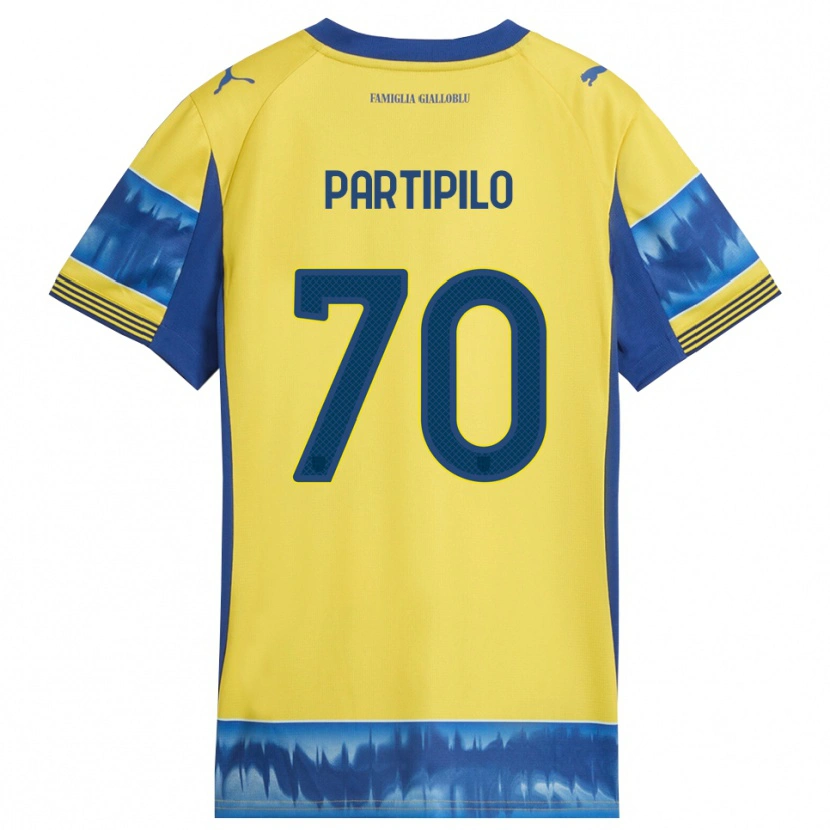 DanxenキッズAnthony Partipilo#70イエロー ブルーアウェイシャツ2025/26ジャージーユニフォーム