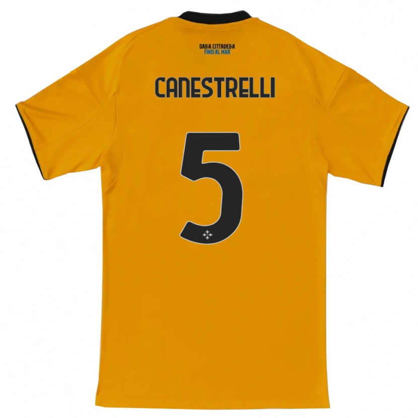DanxenキッズSimone Canestrelli#5オレンジ ブルーアウェイシャツ2025/26ジャージーユニフォーム