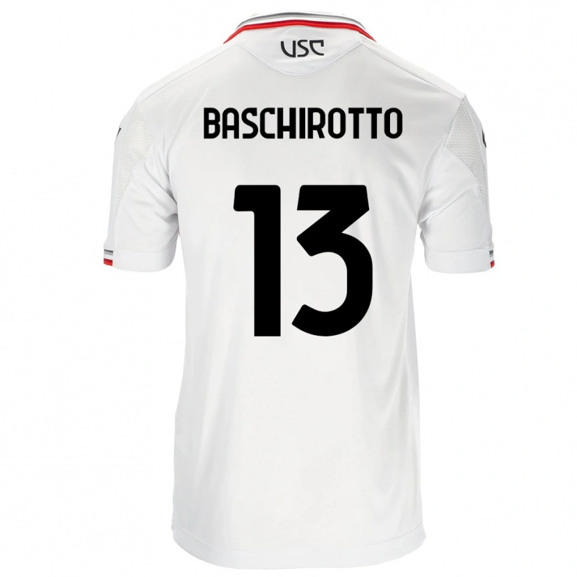 Danxenキッズフェデリコ・バスキロット#13ホワイト レッドアウェイシャツ2025/26ジャージーユニフォーム