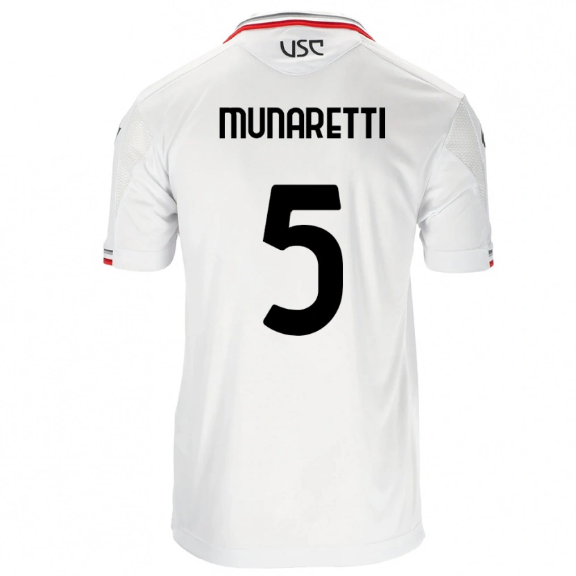 DanxenキッズLuca Munaretti#5ホワイト レッドアウェイシャツ2025/26ジャージーユニフォーム