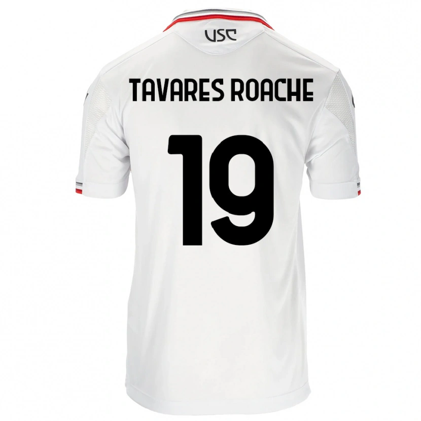 DanxenキッズCarter Tavares Roache#19ホワイト レッドアウェイシャツ2025/26ジャージーユニフォーム