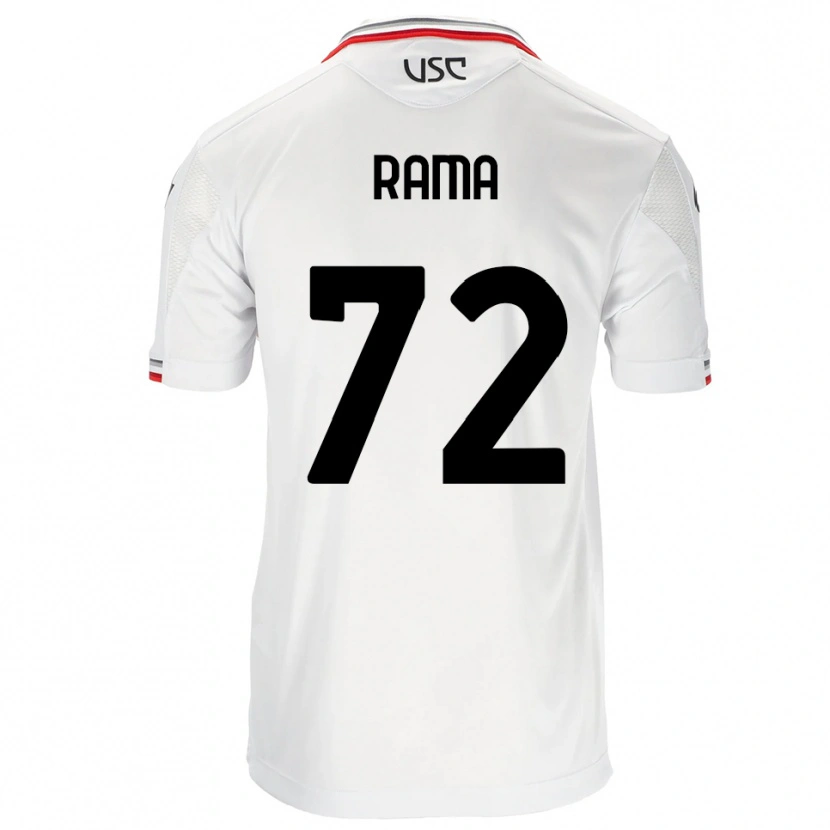 DanxenキッズAlex Rama#72ホワイト レッドアウェイシャツ2025/26ジャージーユニフォーム