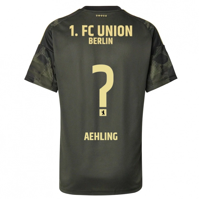 DanxenキッズAnna Aehling#0ダークグリーン ブラックアウェイシャツ2025/26ジャージーユニフォーム