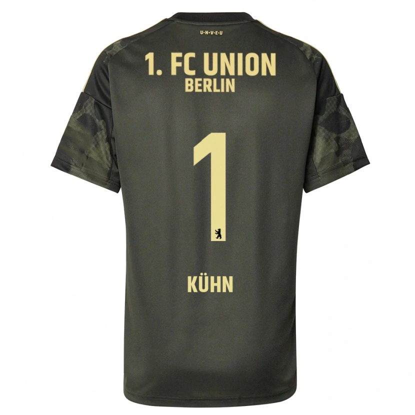 DanxenキッズSamuel Kühn#1ダークグリーン ブラックアウェイシャツ2025/26ジャージーユニフォーム
