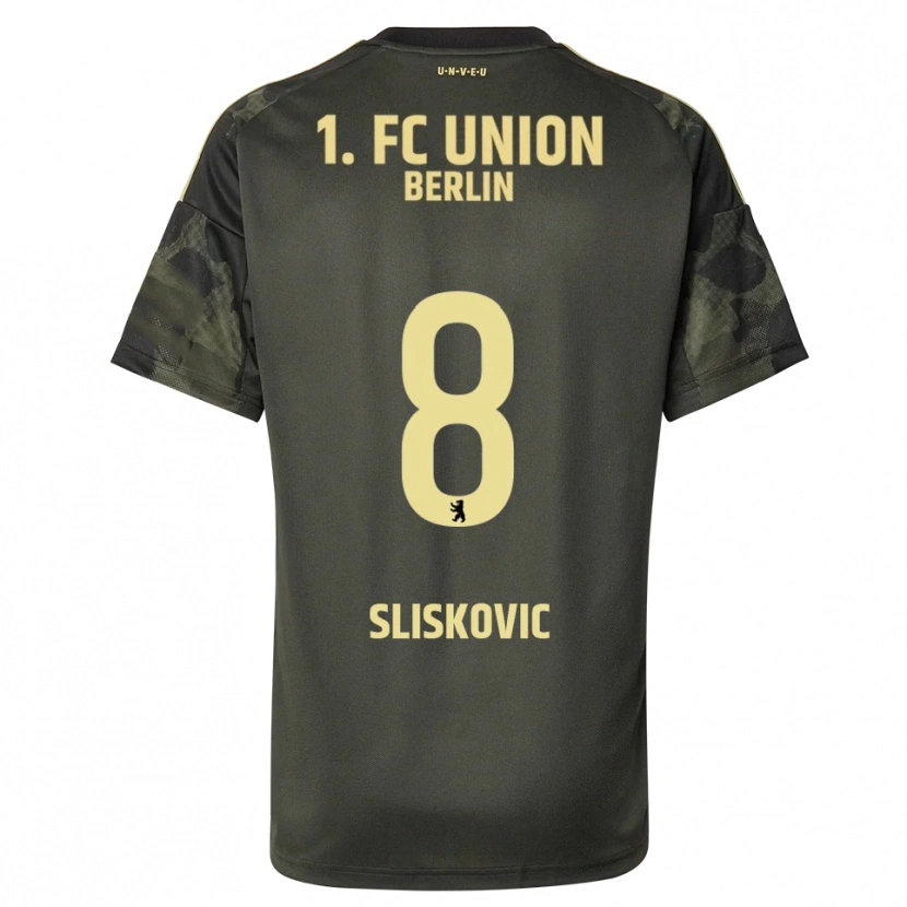 DanxenキッズDuje Sliskovic#8ダークグリーン ブラックアウェイシャツ2025/26ジャージーユニフォーム