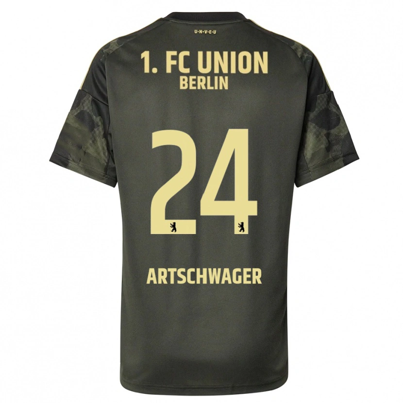 DanxenキッズFinn Artschwager#24ダークグリーン ブラックアウェイシャツ2025/26ジャージーユニフォーム
