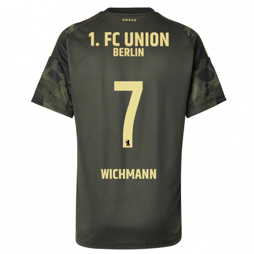 DanxenキッズJulius Wichmann#7ダークグリーン ブラックアウェイシャツ2025/26ジャージーユニフォーム