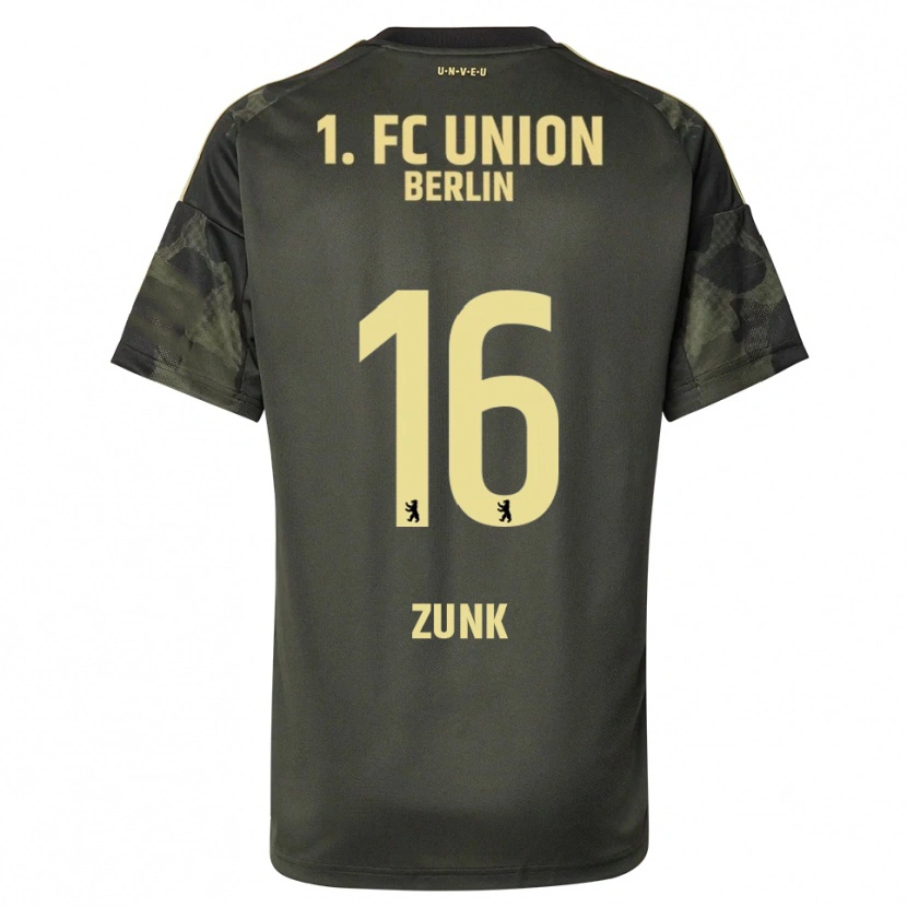 DanxenキッズNiklas Zunk#16ダークグリーン ブラックアウェイシャツ2025/26ジャージーユニフォーム