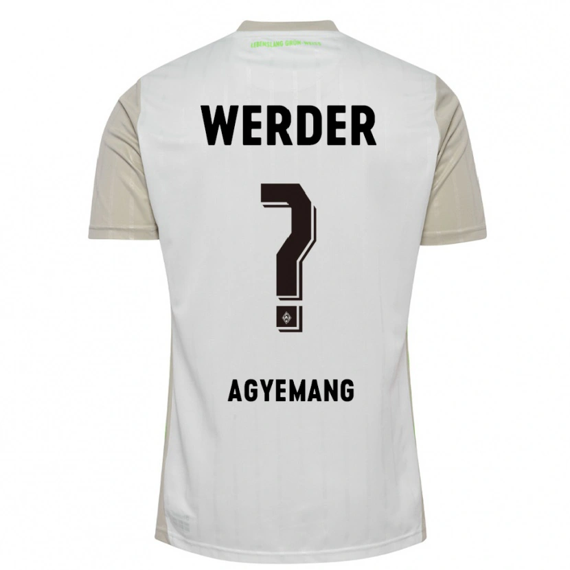 DanxenキッズCaleb Agyemang#0ホワイト ブラックアウェイシャツ2025/26ジャージーユニフォーム