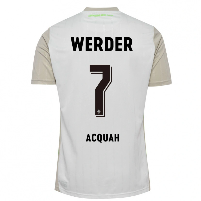 DanxenキッズJoseph Shadrach Acheampong Acquah#7ホワイト ブラックアウェイシャツ2025/26ジャージーユニフォーム
