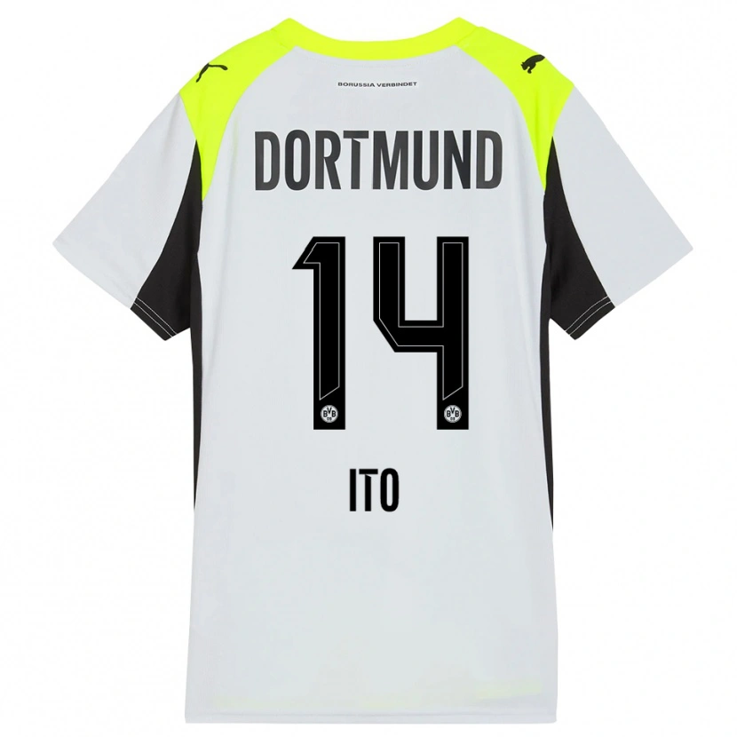 DanxenキッズSara Ito#14蛍光イエローアウェイシャツ2025/26ジャージーユニフォーム