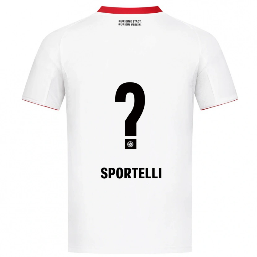 DanxenキッズFlavio Sportelli#0ホワイト レッドアウェイシャツ2025/26ジャージーユニフォーム