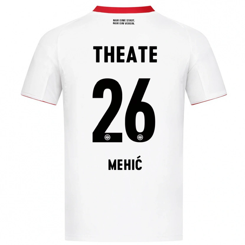 DanxenキッズLiam Mehić#26ホワイト レッドアウェイシャツ2025/26ジャージーユニフォーム