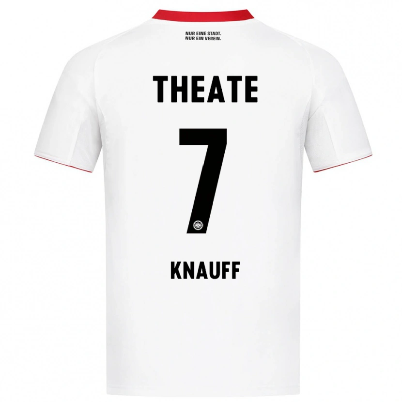 Danxenキッズアンスガー・クナウフ#7ホワイト レッドアウェイシャツ2025/26ジャージーユニフォーム