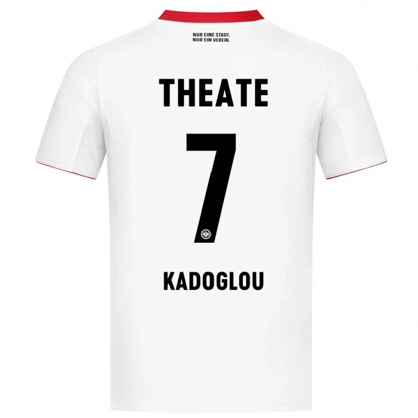 DanxenキッズAlexandros Kadoglou#7ホワイト レッドアウェイシャツ2025/26ジャージーユニフォーム