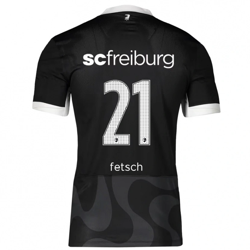 DanxenキッズMathias Fetsch#21ブラック ホワイトアウェイシャツ2025/26ジャージーユニフォーム