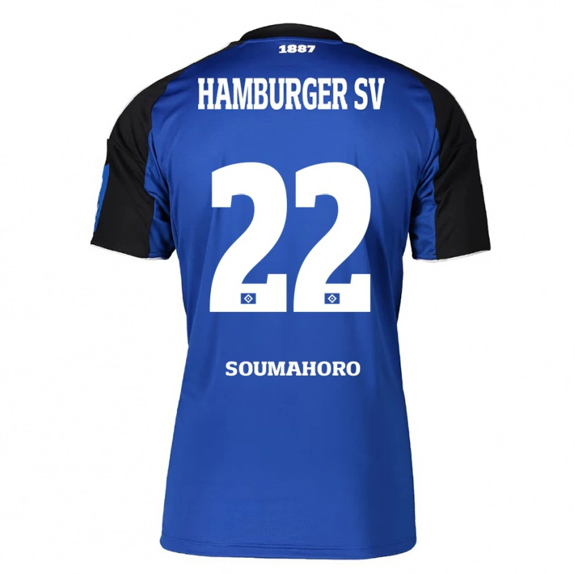 DanxenキッズAboubaka Soumahoro#22ブルー ブラックアウェイシャツ2025/26ジャージーユニフォーム
