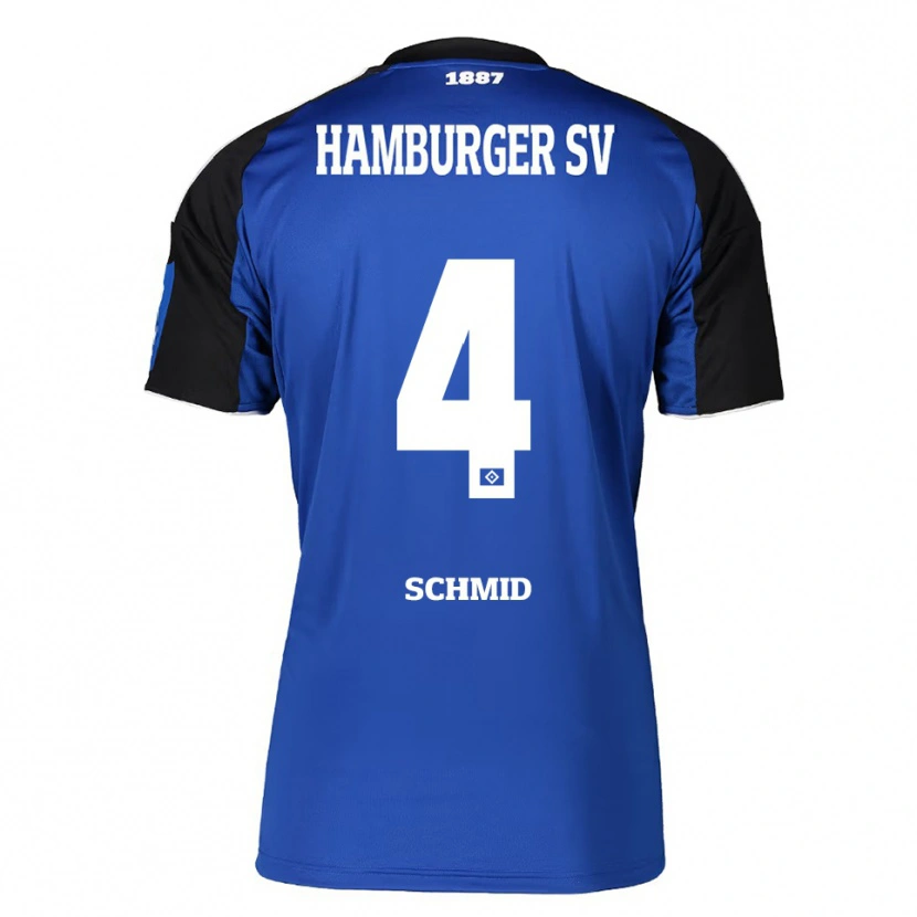 Danxenキッズマクシミリアン・シュミット#4ブルー ブラックアウェイシャツ2025/26ジャージーユニフォーム