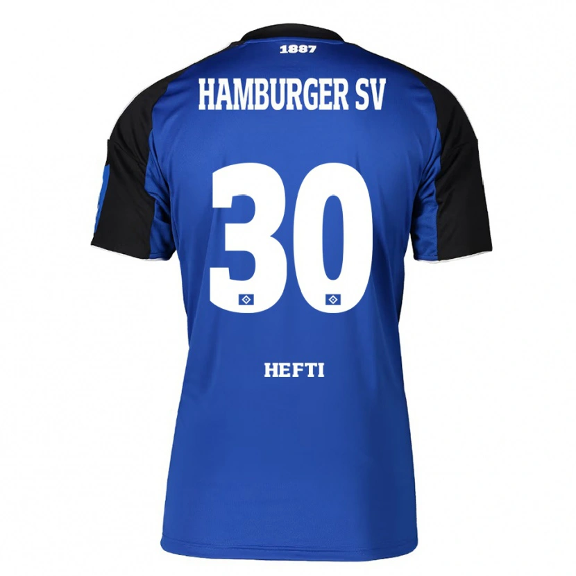 Danxenキッズシルヴァン・ヘフティ#30ブルー ブラックアウェイシャツ2025/26ジャージーユニフォーム