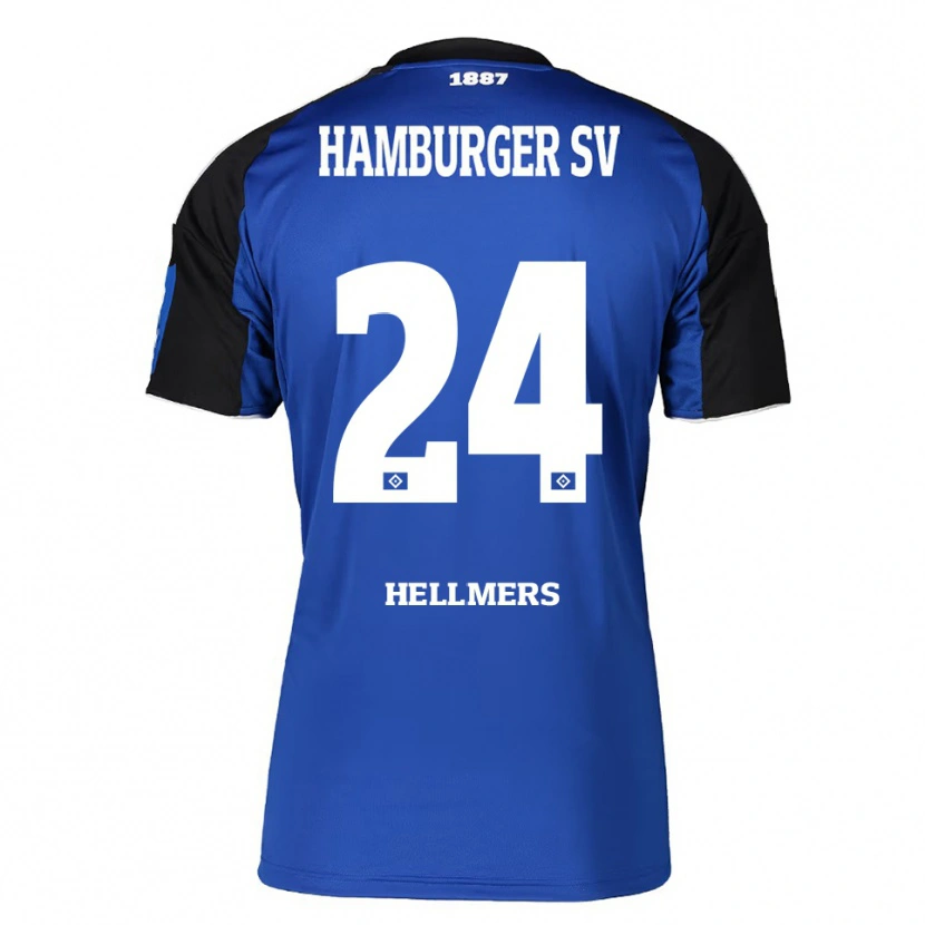 Danxenキッズマクシミリアン・ヘルマーズ#24ブルー ブラックアウェイシャツ2025/26ジャージーユニフォーム