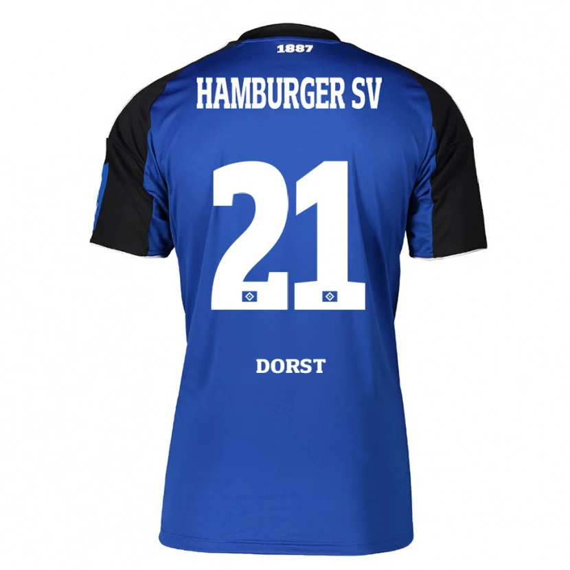 Danxenキッズデイナ・ドースト#21ブルー ブラックアウェイシャツ2025/26ジャージーユニフォーム