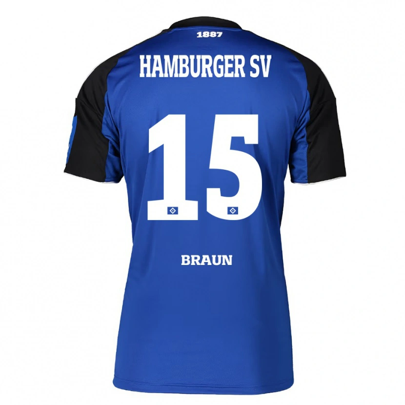 DanxenキッズJana Braun#15ブルー ブラックアウェイシャツ2025/26ジャージーユニフォーム