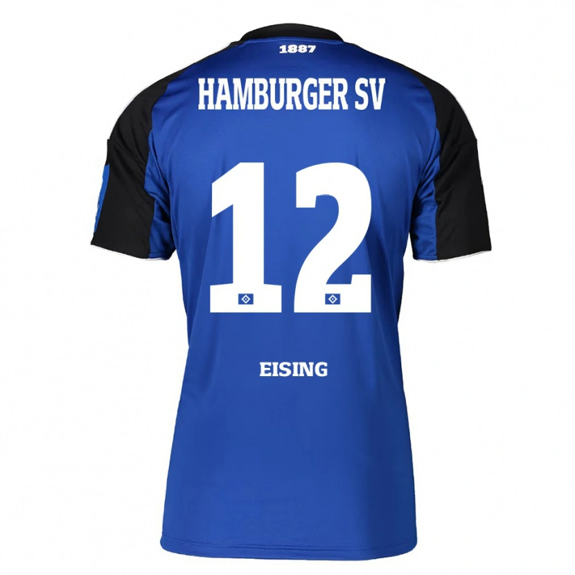 Danxenキッズルイス・アイジング#12ブルー ブラックアウェイシャツ2025/26ジャージーユニフォーム