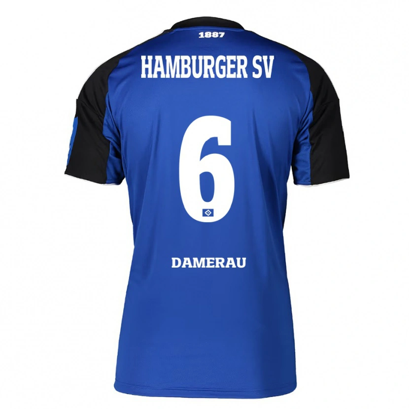 Danxenキッズアレクサンダー・ヴェルナー・ダメラウ#6ブルー ブラックアウェイシャツ2025/26ジャージーユニフォーム