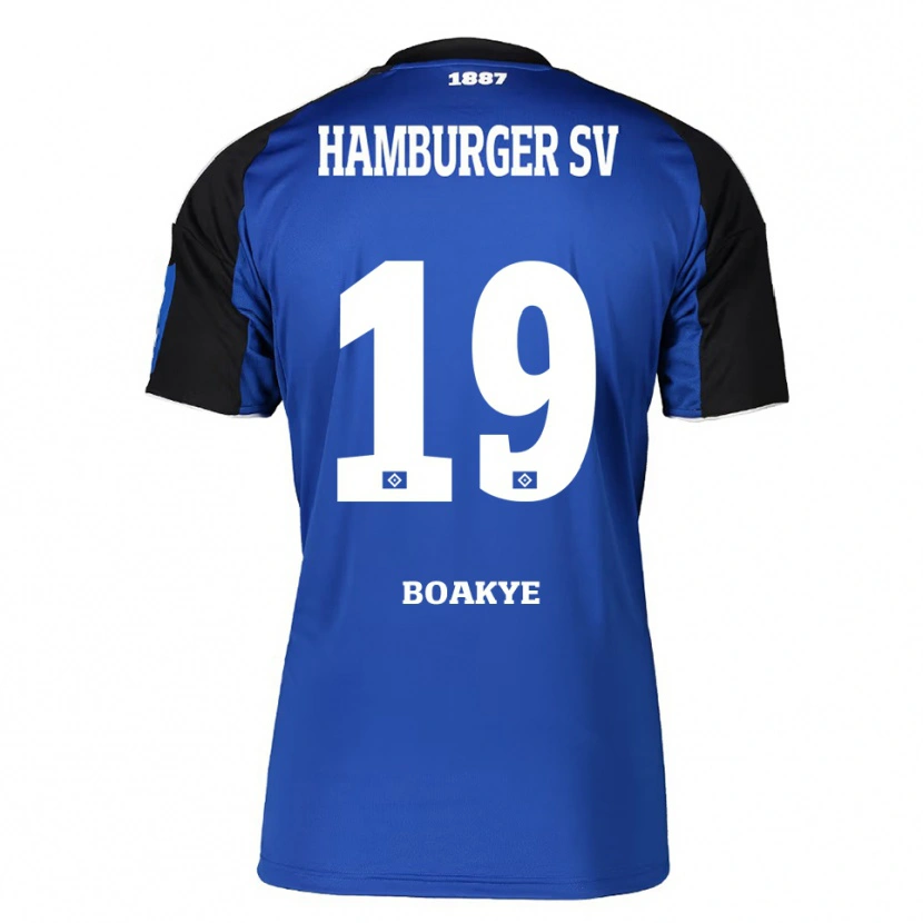 DanxenキッズJeremiah Boakye#19ブルー ブラックアウェイシャツ2025/26ジャージーユニフォーム