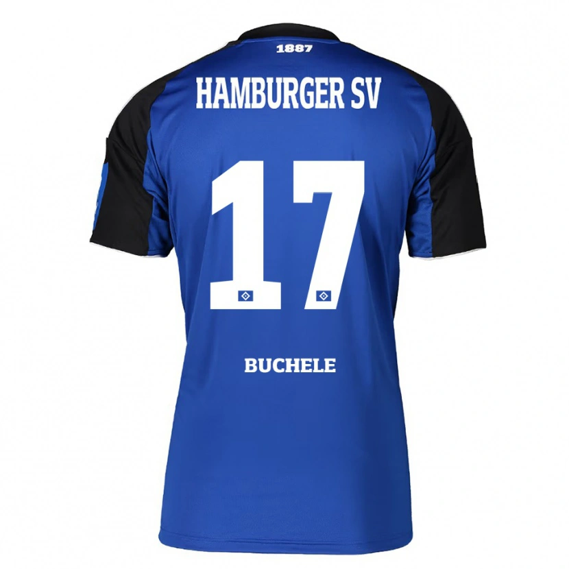 DanxenキッズMia Büchele#17ブルー ブラックアウェイシャツ2025/26ジャージーユニフォーム